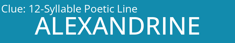 12-Syllable Poetic Line