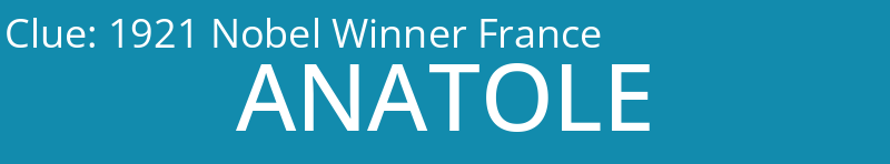 1921 Nobel Winner France