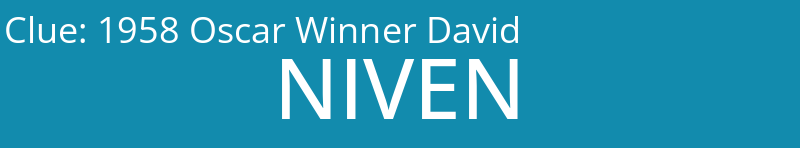 1958 Oscar Winner David