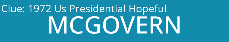 1972 Us Presidential Hopeful