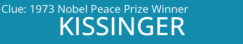 1973 Nobel Peace Prize Winner