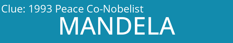 1993 Peace Co-Nobelist 