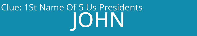 1St Name Of 5 Us Presidents