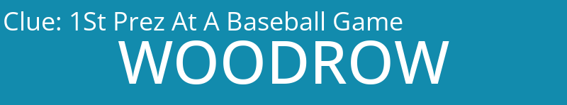 1St Prez At A Baseball Game