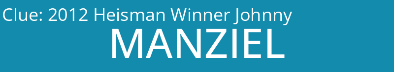 2012 Heisman Winner Johnny