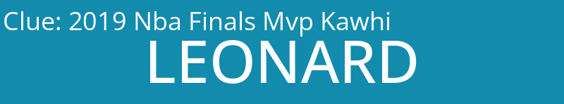 2019 Nba Finals Mvp Kawhi