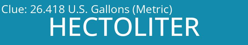 26.418 U.S. Gallons (Metric)