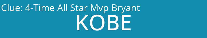 4-Time All Star Mvp Bryant