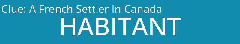 A French Settler In Canada