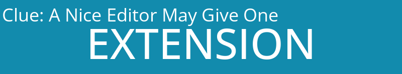 A Nice Editor May Give One