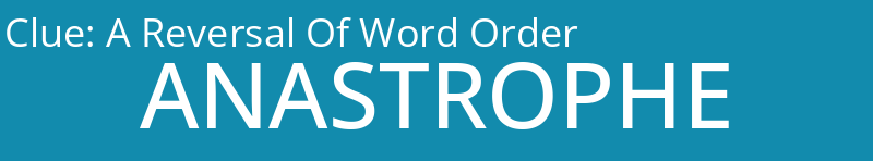 A Reversal Of Word Order