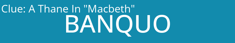A Thane In "Macbeth"