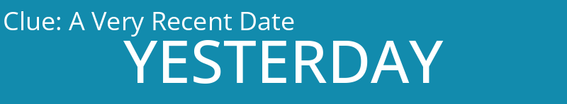 A Very Recent Date
