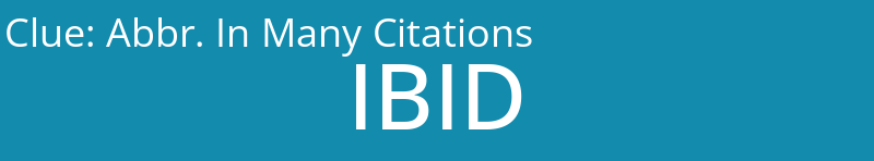 Abbr. In Many Citations