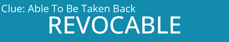 Able To Be Taken Back