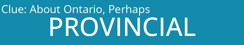 About Ontario, Perhaps