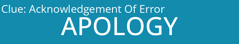 Acknowledgement Of Error