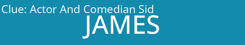 Actor And Comedian Sid