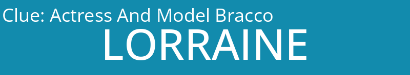 Actress And Model Bracco