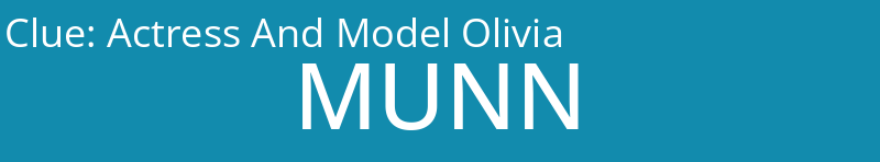 Actress And Model Olivia