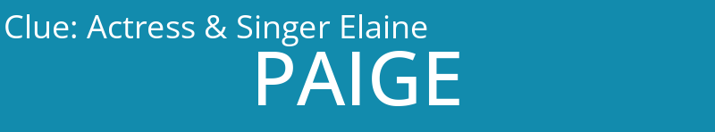 Actress & Singer Elaine
