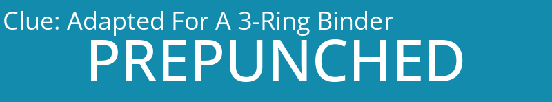 Adapted For A 3-Ring Binder
