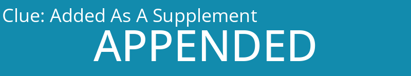 Added As A Supplement