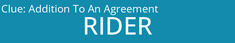 Addition To An Agreement