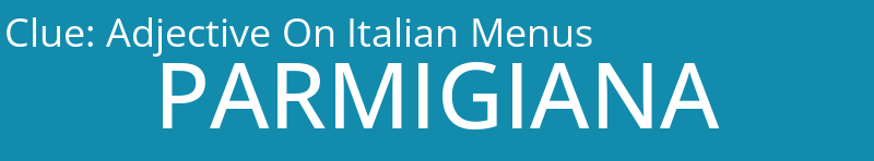 Adjective On Italian Menus