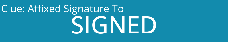 Affixed Signature To