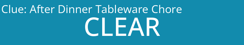 After Dinner Tableware Chore