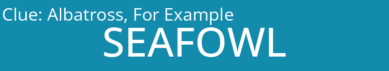 Albatross, For Example