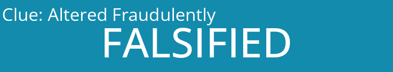 Altered Fraudulently