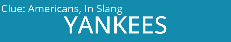 Americans, In Slang
