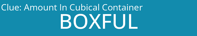 Amount In Cubical Container