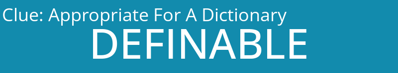 Appropriate For A Dictionary