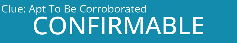 Apt To Be Corroborated