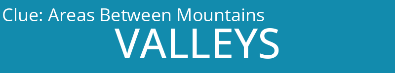Areas Between Mountains