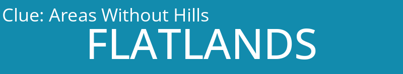 Areas Without Hills