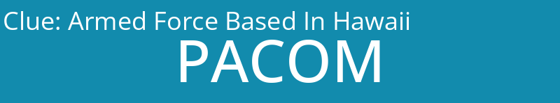 Armed Force Based In Hawaii