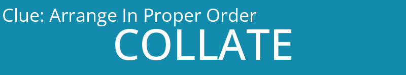 Arrange In Proper Order