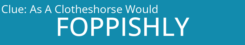 As A Clotheshorse Would