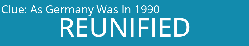 As Germany Was In 1990