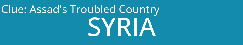 Assad's Troubled Country