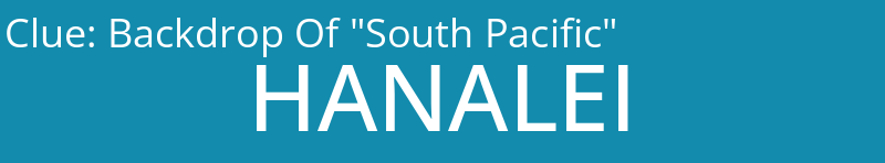 Backdrop Of "South Pacific"