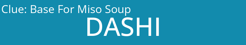 Base For Miso Soup