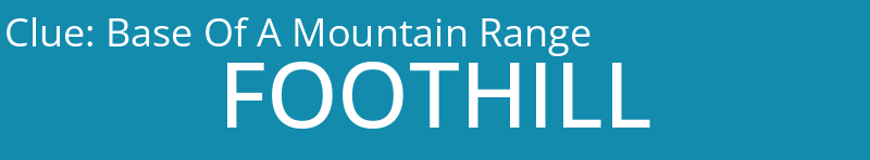 Base Of A Mountain Range