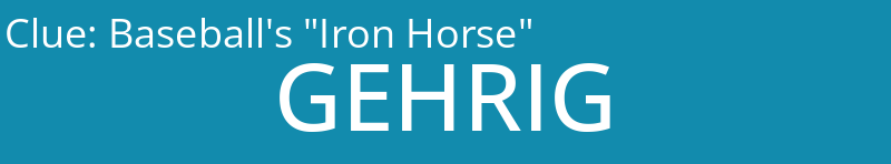 Baseball's "Iron Horse"