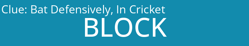 Bat Defensively, In Cricket