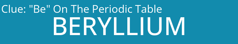 "Be" On The Periodic Table